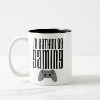 Taza Bicolor I'd Rather Be Gaming