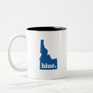 TAZA BICOLOR IDAHO ESTADO AZUL
