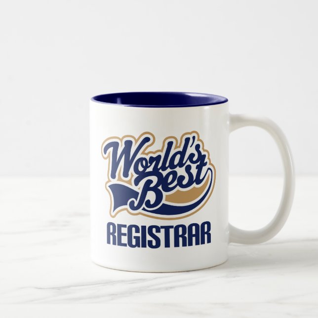 Taza Bicolor Idea del regalo para el secretario (mundos (Derecha)