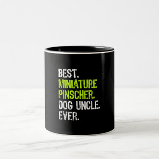Taza Bicolor Ideas de regalo del mejor tío del perro de Pinsche