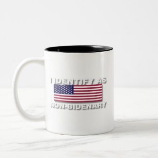 Taza Bicolor Identificar como patriótico anti-Biden no biidenti