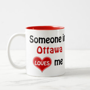 Taza Bicolor Iemand en Ottawa houdt van me