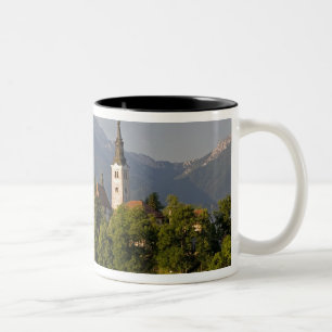 Taza Bicolor Iglesia de la Asunción en isla en Lago