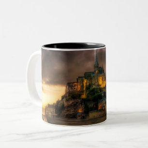 Taza Bicolor Iglesia de la Isla Mont St Michel Normandía