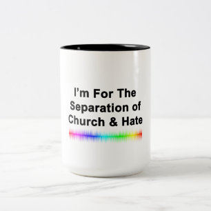 Taza Bicolor Iglesia y odio