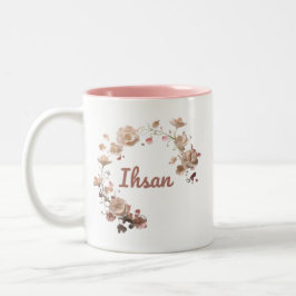 Taza Bicolor Ihsan Floral Mug