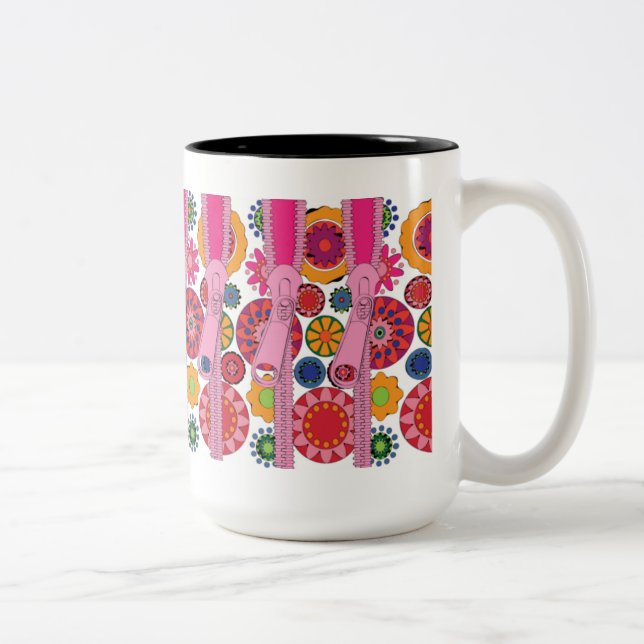 Taza Bicolor Ikea Zippers Pink Mug (Derecha)