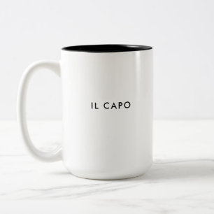 Taza Bicolor Il Capo   El jefe   Personalizado italiano Coffee 