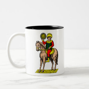 Taza Bicolor Il cavaliere di denari