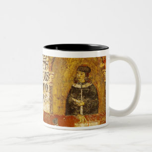 Taza Bicolor Ildebrandino cardinal Paglieresi en su escritorio