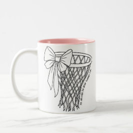Taza Bicolor I'll Always Be Your Biggest Fan Basketball Bow