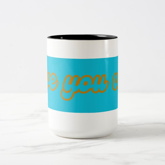 Taza Bicolor ilove coffe (Centro)
