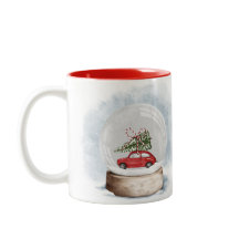 ilustracion acuarela de un globo de nieve de Navid