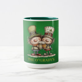Taza Bicolor Ilustración alegre de la fiesta del Día de San Pat
