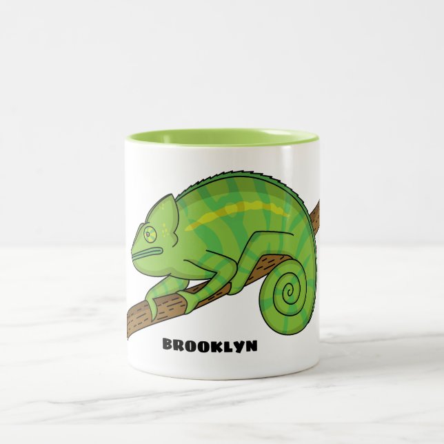 Taza Bicolor Ilustracion Chameleon de Parson (Centro)
