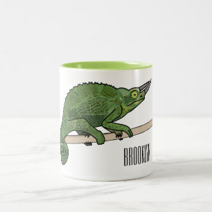 Taza Bicolor Ilustracion chameleon personalizado de Jackson
