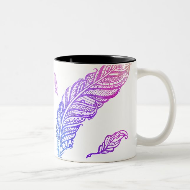 Taza Bicolor Ilustracion complejo nervioso y elegante de la (Derecha)