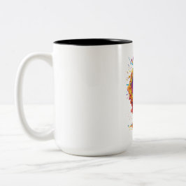 Taza Bicolor Ilustracion de bitcoin