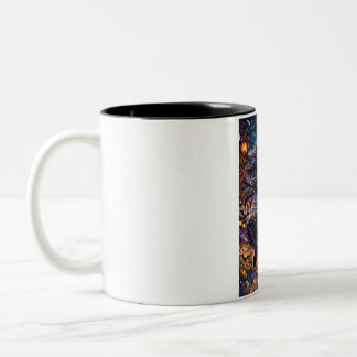 Taza Bicolor Ilustración de bruja chica anime Halloween