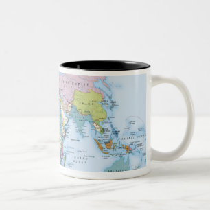 Taza Bicolor Ilustracion de Digitaces del mundo en 1900
