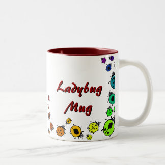 Taza Bicolor Ilustración de gusano arcoiris