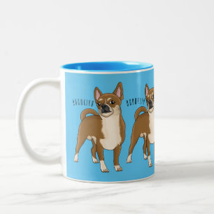 Taza Bicolor Ilustracion de personalizado chihuahua