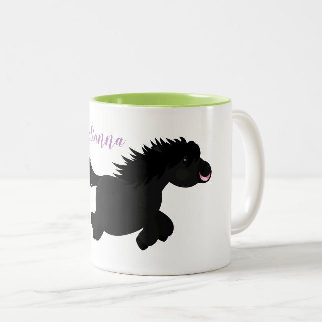 Taza Bicolor Ilustracion de personalizado de chuletland negro (Anverso derecho)