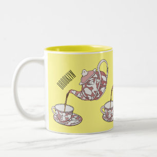 Taza Bicolor Ilustracion de personalizado de conjunto de equipo