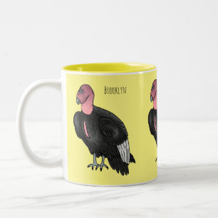 Taza Bicolor Ilustracion de personalizado de pájaro del cóndor