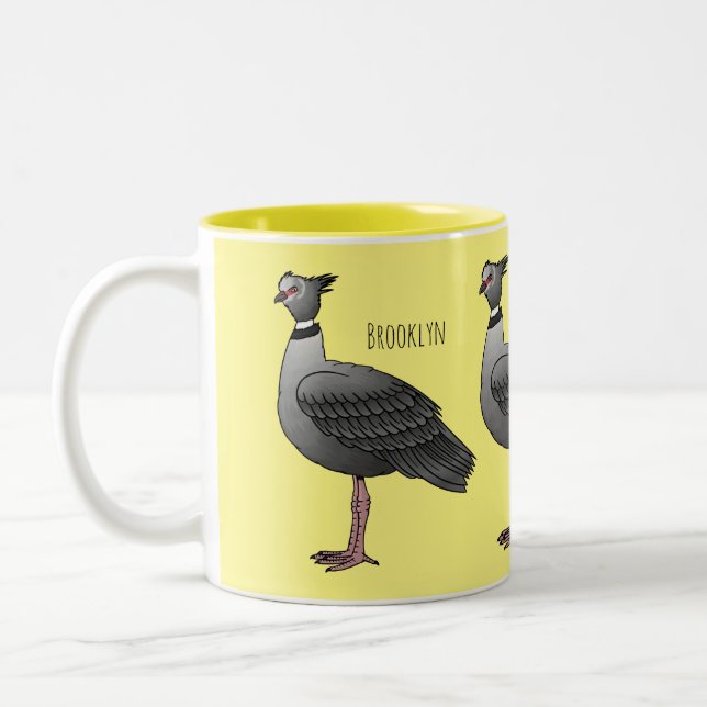 Taza Bicolor Ilustracion de personalizado de pájaro silvestre d (Izquierda)