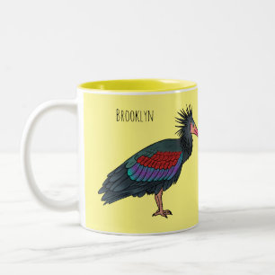 Taza Bicolor Ilustracion de personalizado de pájaros ibis de ca