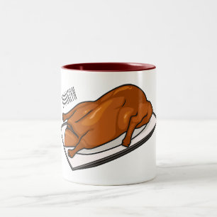 Taza Bicolor Ilustracion de personalizado de pato de Peking