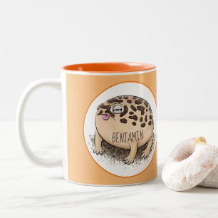 Taza Bicolor Ilustracion de personalizado de rana del desierto