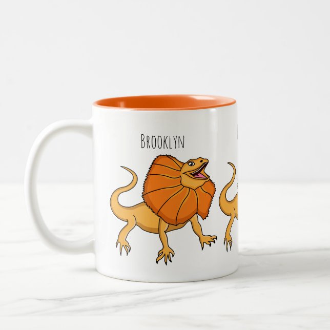 Taza Bicolor ilustracion de personalizado naranja (Izquierda)