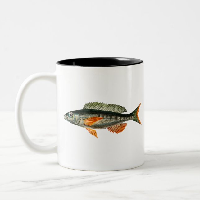 Taza Bicolor Ilustracion de pescado de Pandora (Izquierda)