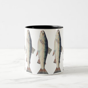 Taza Bicolor Ilustracion de salmón de color