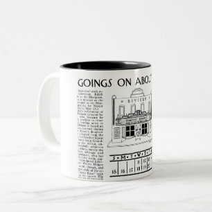 Taza Bicolor Ilustracion de teatro