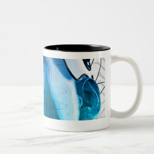Taza Bicolor Ilustracion de un hombre que lleva un casquillo de