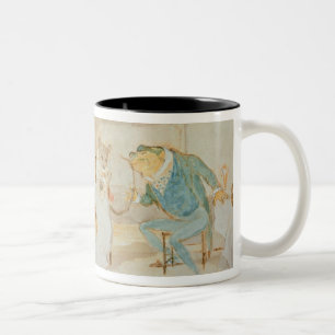 Taza Bicolor Ilustracion 'de una rana que él un Go que