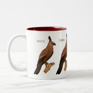 Taza Bicolor Ilustracion del personalizado de las aves de Javan