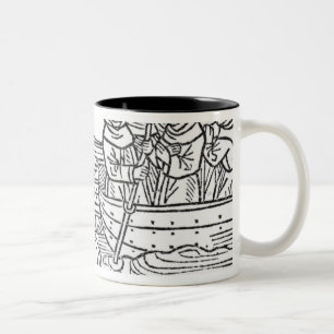 Taza Bicolor Ilustracion 'del viaje de St. Brendan