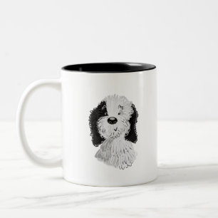 Taza Bicolor ilustracion dibujado a mano de Sheepadoodle