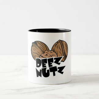 Taza Bicolor Ilustracion divertido de Deez Nutz