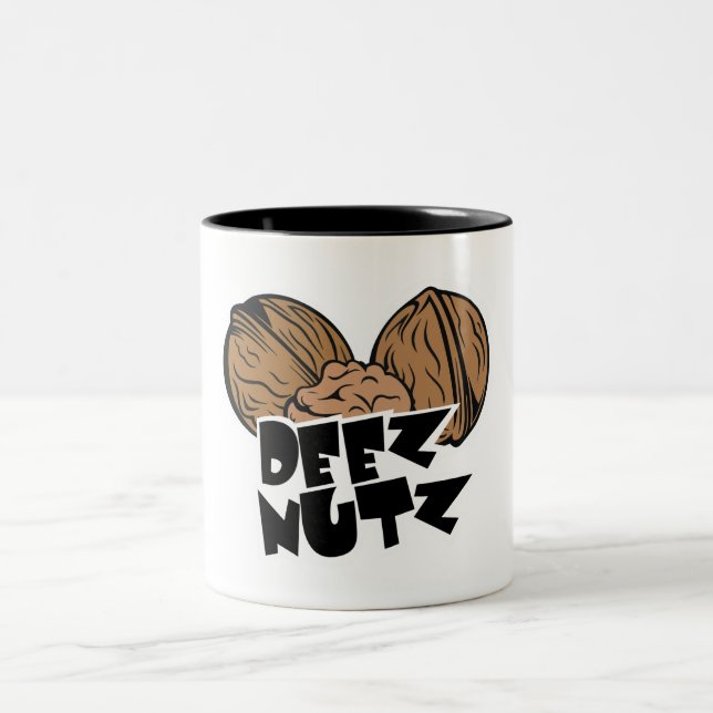 Taza Bicolor Ilustracion divertido de Deez Nutz (Centro)