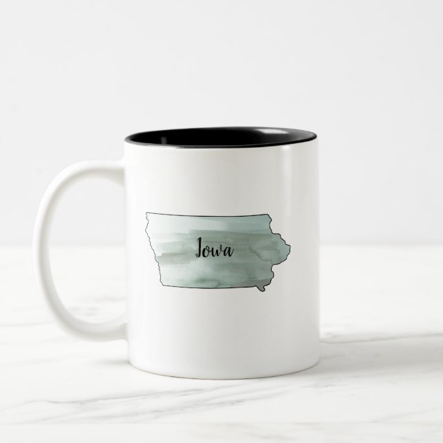 Taza Bicolor Ilustracion Estatal de Iowa (Izquierda)
