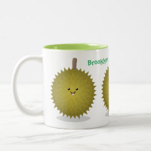 Taza Bicolor Ilustracion feliz personalizado duriano