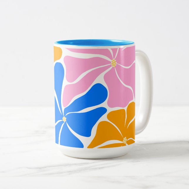 Taza Bicolor Ilustración floral (Anverso derecho)