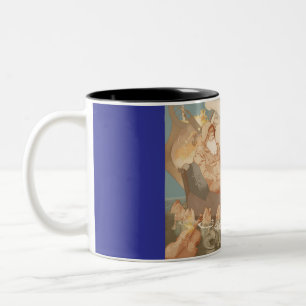 Taza Bicolor Ilustracion Náutico del Viejo Hombre