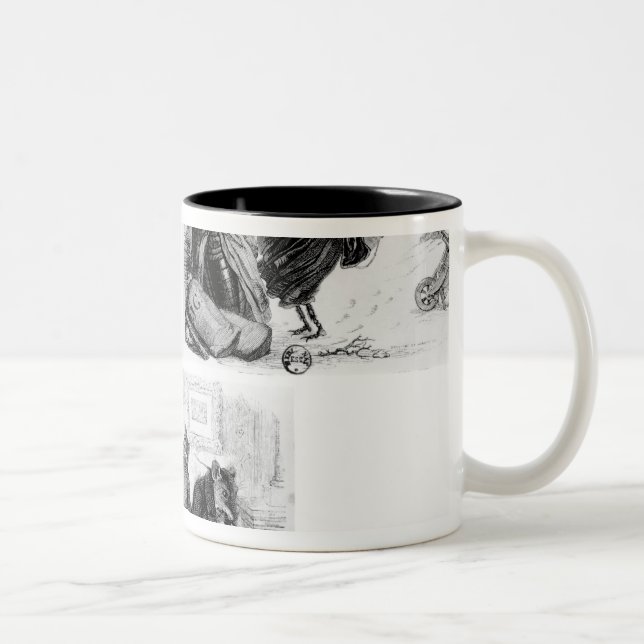 Taza Bicolor Ilustracion para 'el lobo y el Lambb (Derecha)