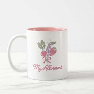 Taza Bicolor Ilustración Pastel de Verduras de Mi Parcela